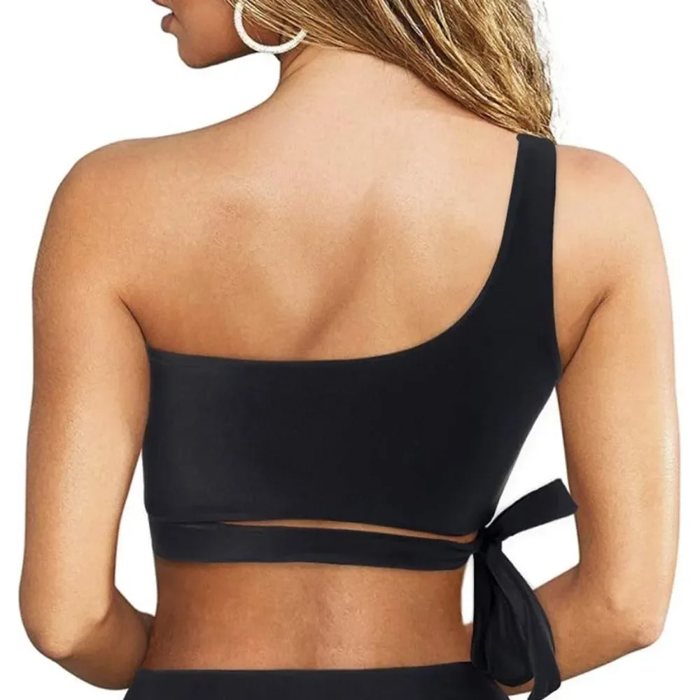NWT SZ S Swim‎ Top One Shoulder High